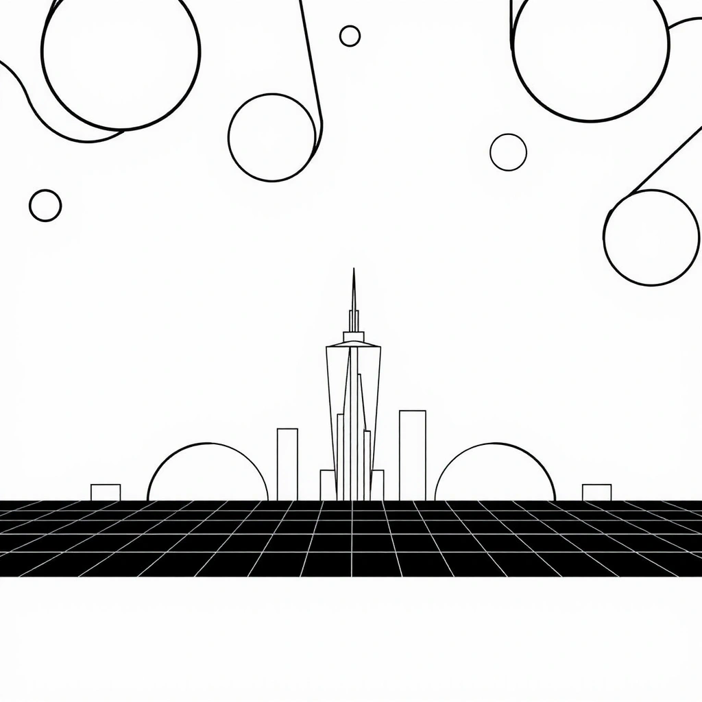 Abstract city architecture